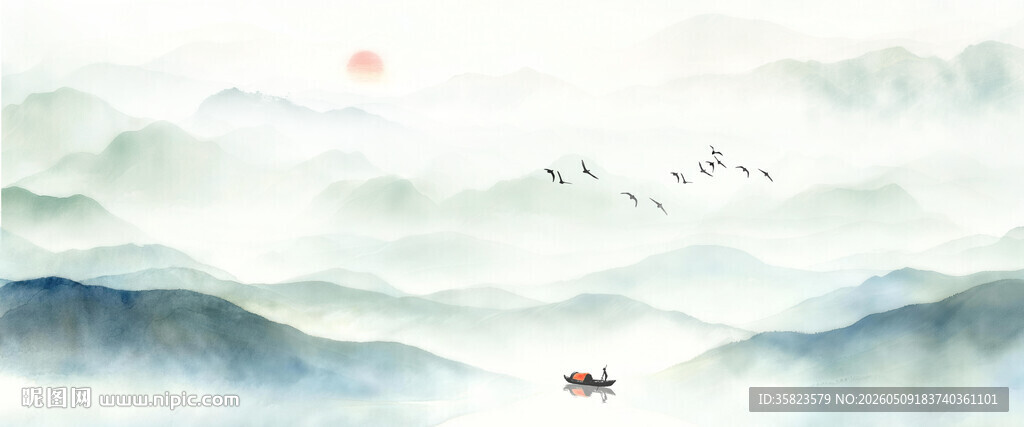 新中式意境山水画