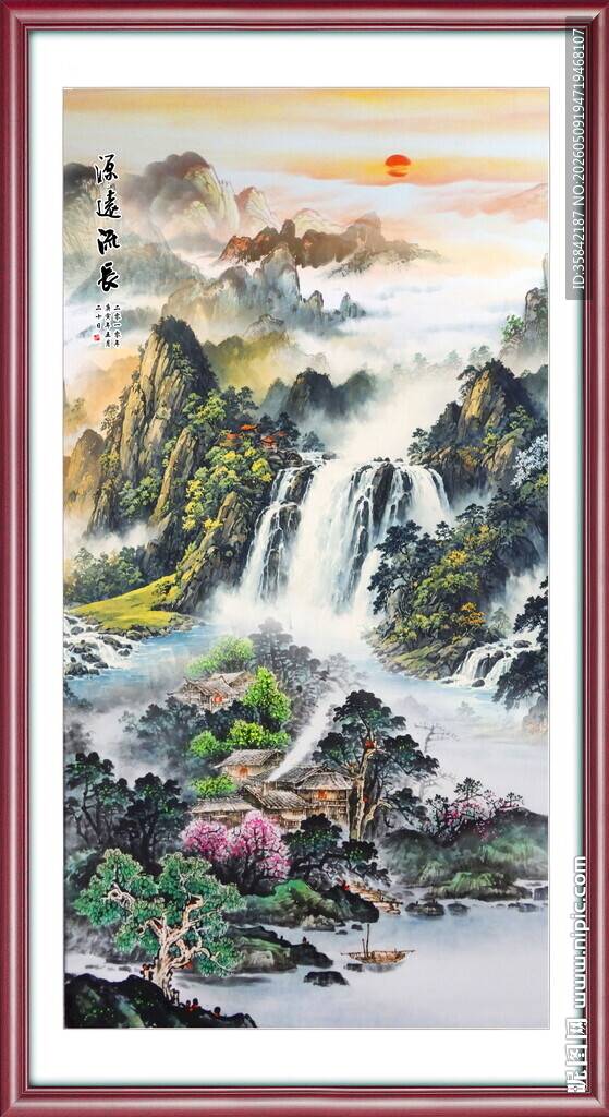 竖幅风景画