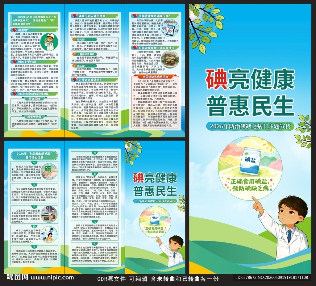 2026防治碘缺乏病日三折页