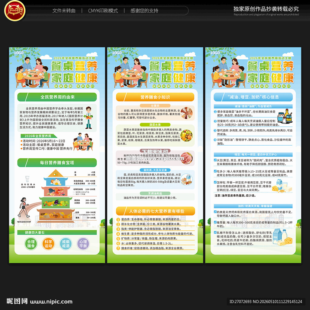 全民营养周展架