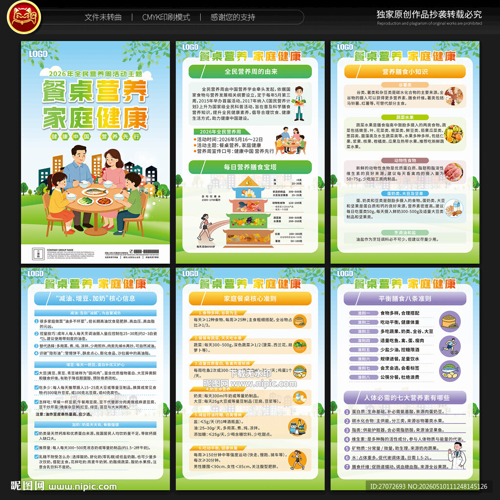 全民营养周展板