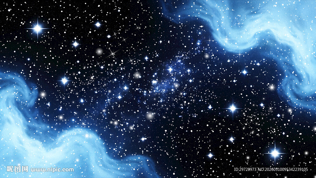 蓝色星空装饰画