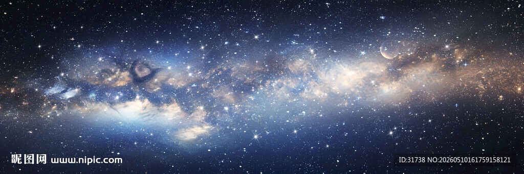 银河宇宙星空灯箱背景图