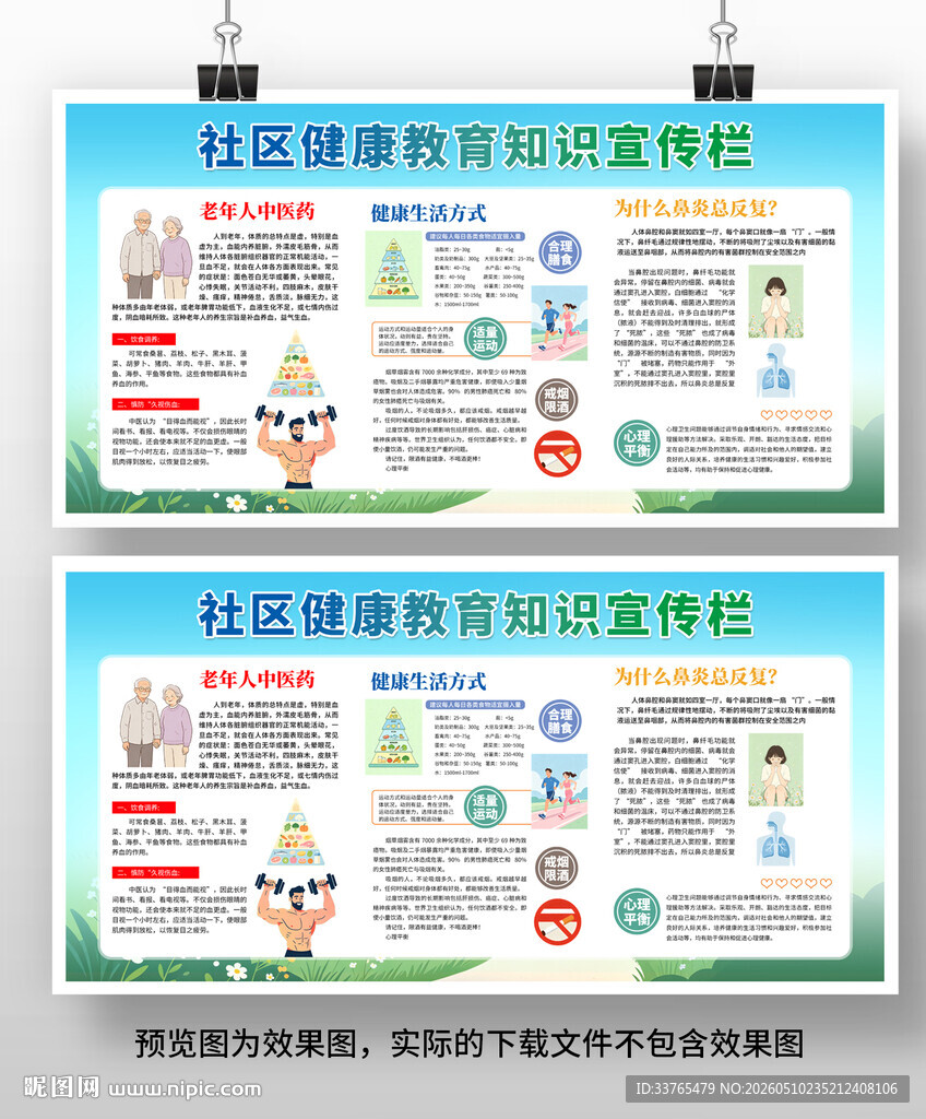 社区健康教育宣传栏