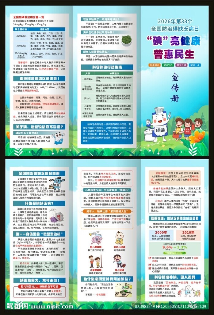 防治碘缺乏病日三折页