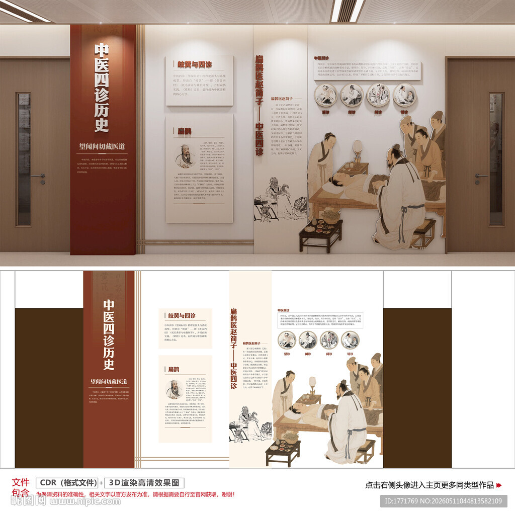 中医文化墙中医四诊