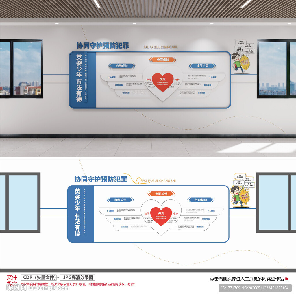关爱未成年文化墙