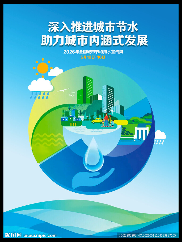2026全国城市节水宣传周海报