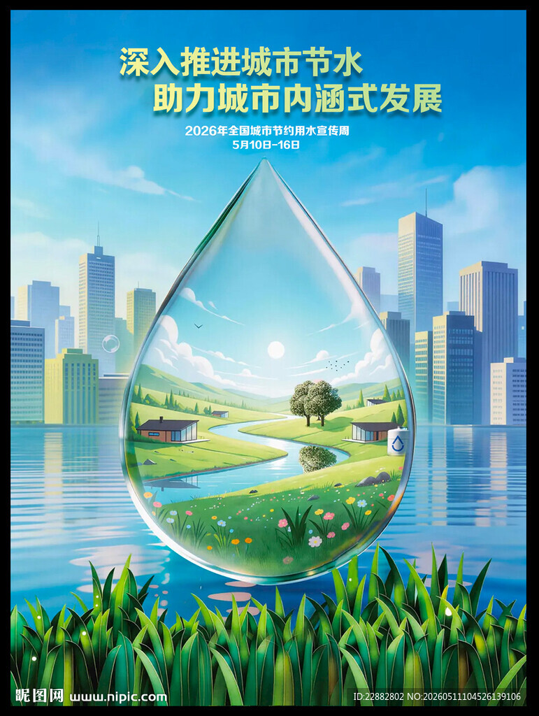 全国城市节约用水宣传周海报