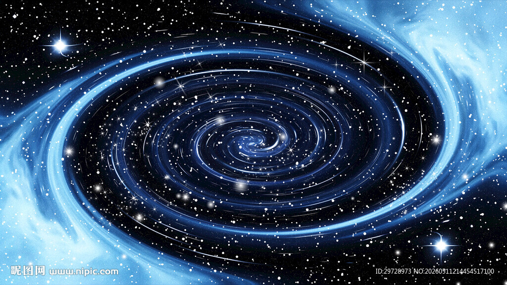 蓝色星空旋涡