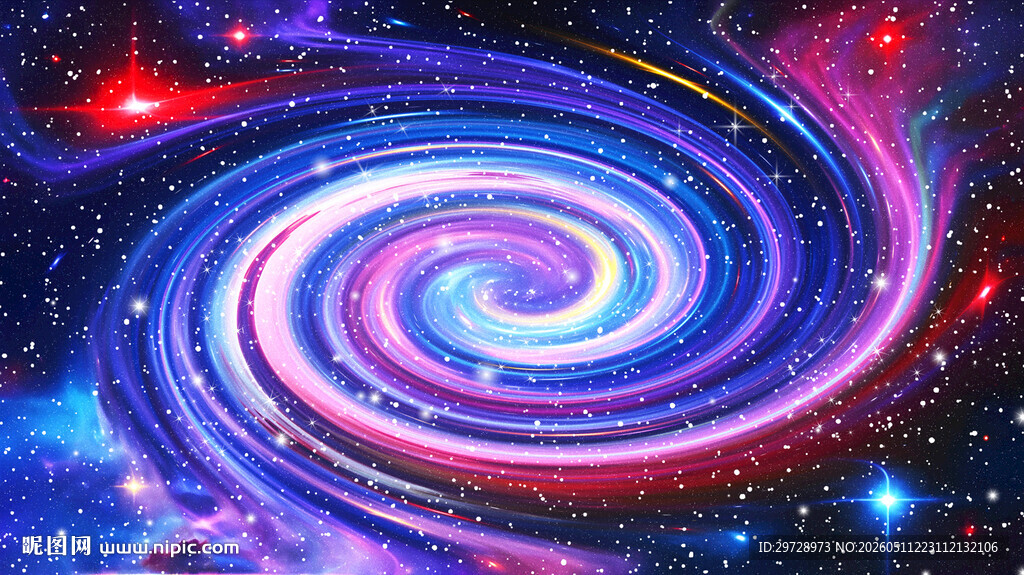 彩色绚丽唯美旋涡星空