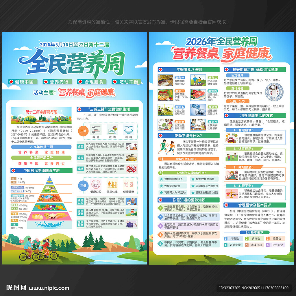 全民营养周宣传单
