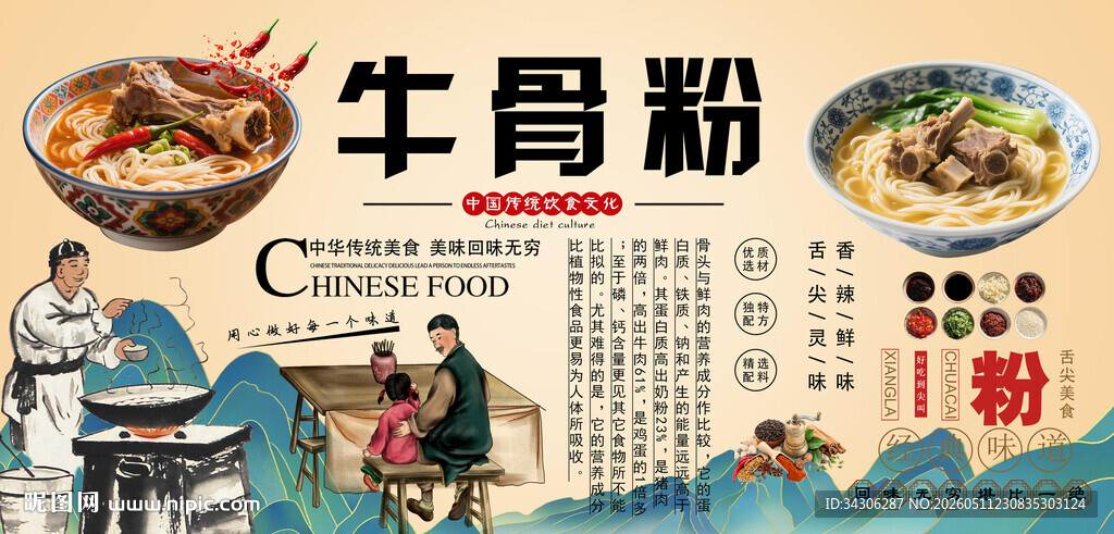 牛骨粉背景墙