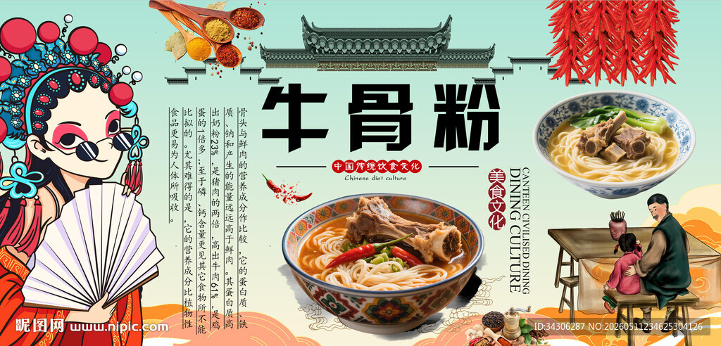 牛骨粉背景墙