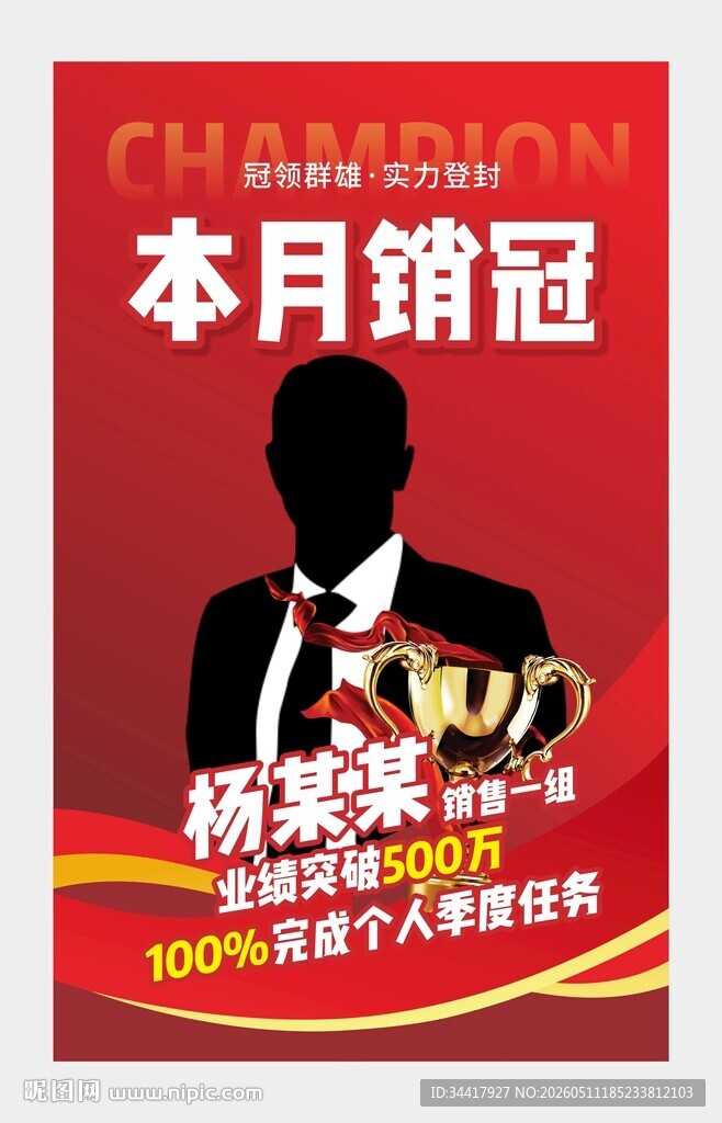 人物销冠海报图片