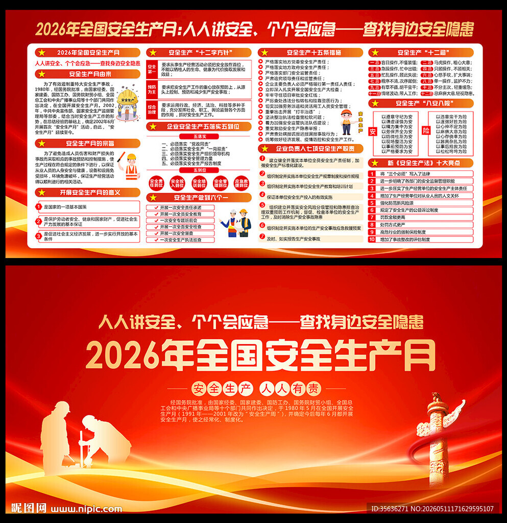 2026全国安全生产月展板