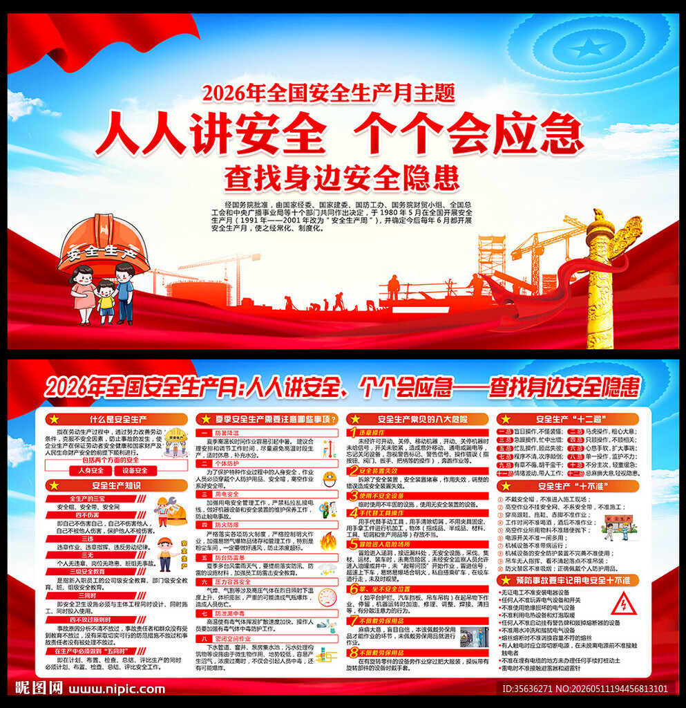 2026年全国安全生产月宣传栏