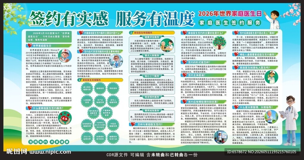 2026世界家庭医生日宣传栏