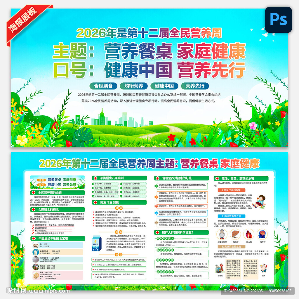 营养宣传周海报设计