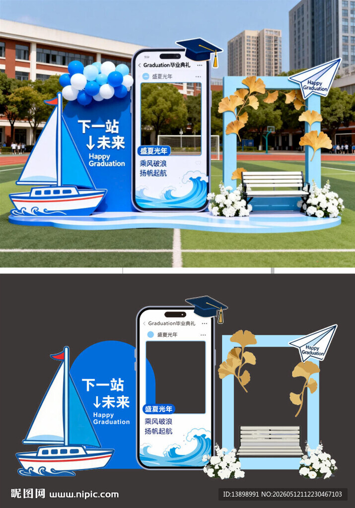 毕业打卡拍照美陈