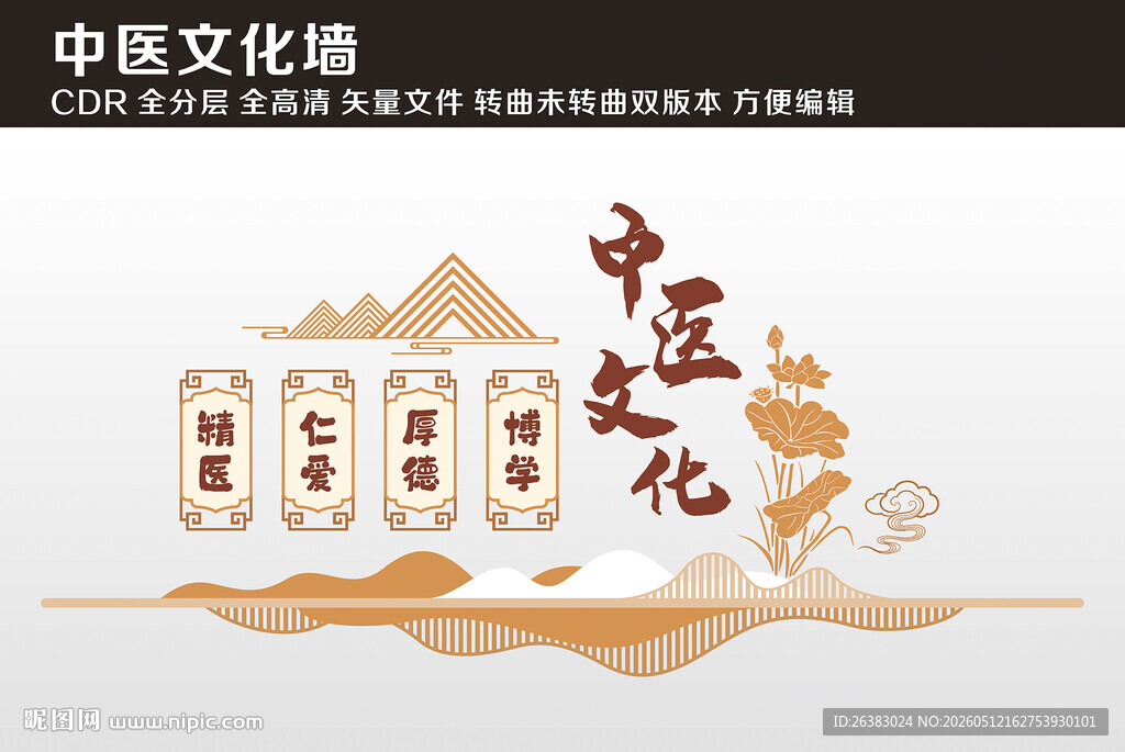 中医文化上墙造形