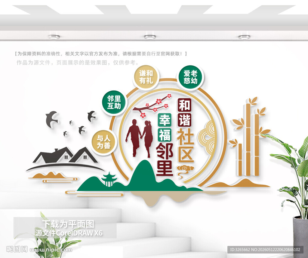 和谐社区幸福邻里文化墙