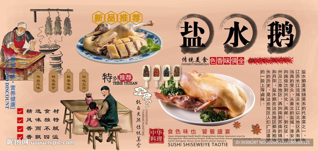 盐水鹅背景墙