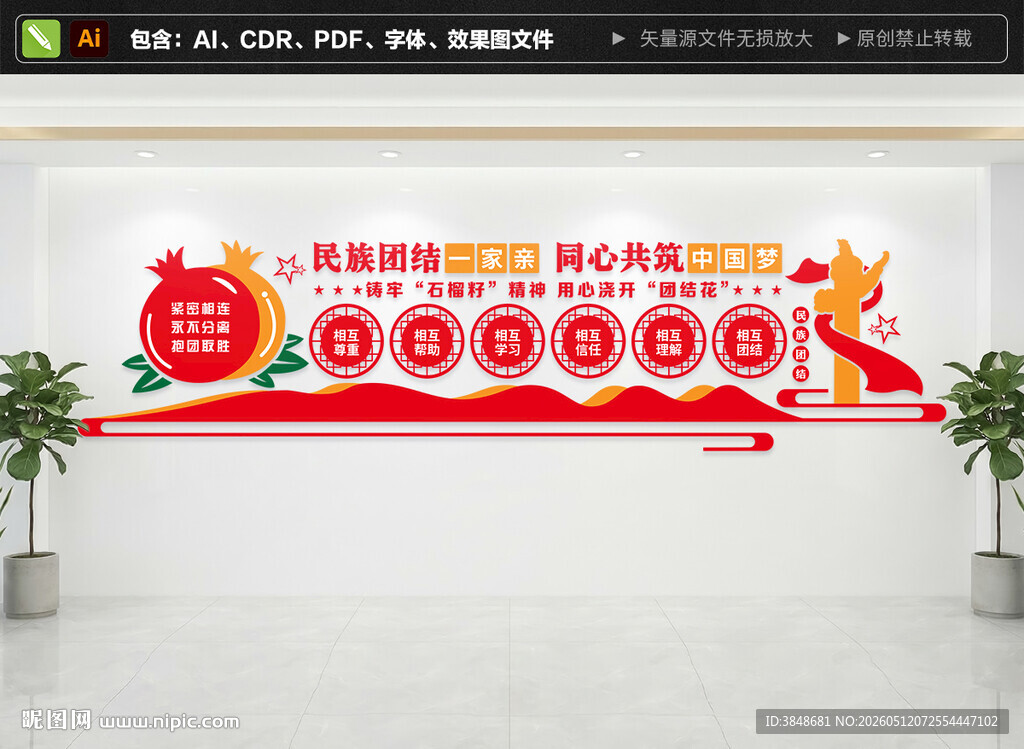 民族团结文化墙