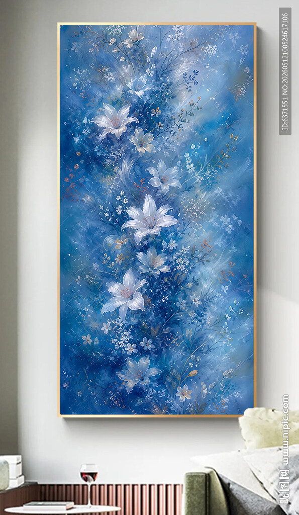 植物油画肌理玄关客厅装饰画