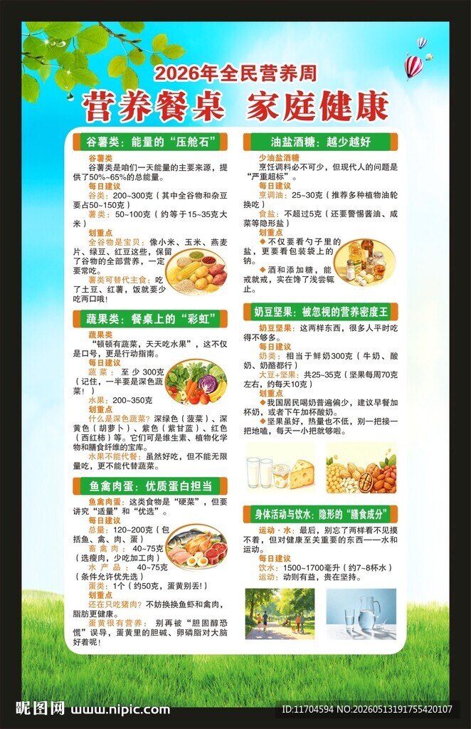 全民营养周海报