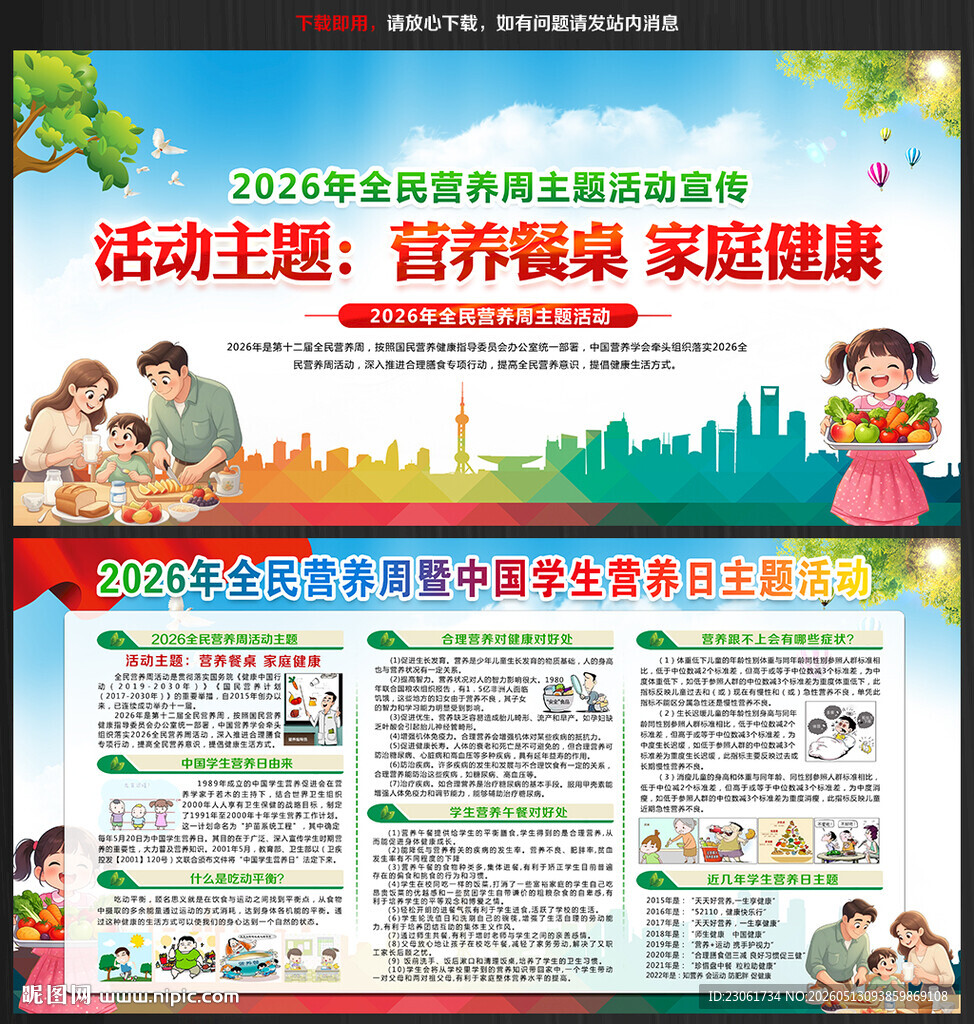 2026全民营养周主题展板