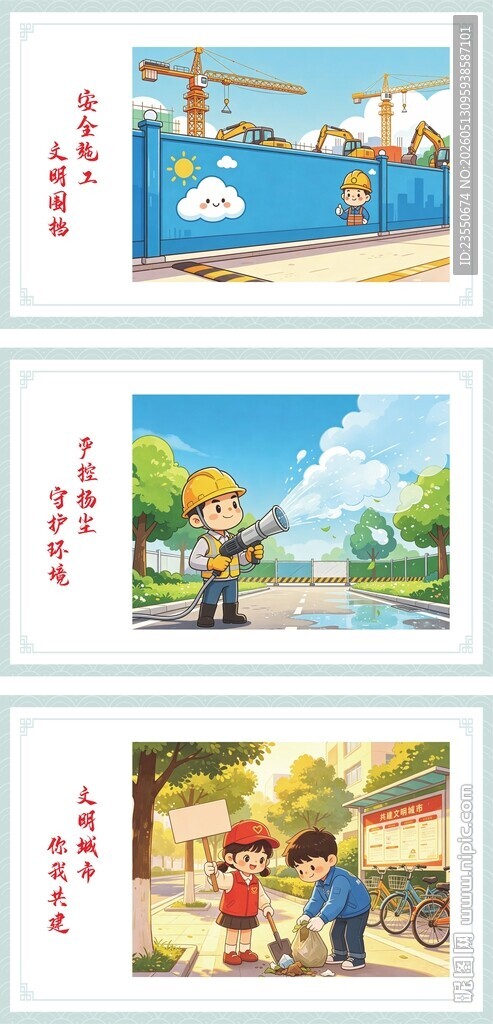 施工围挡公益海报