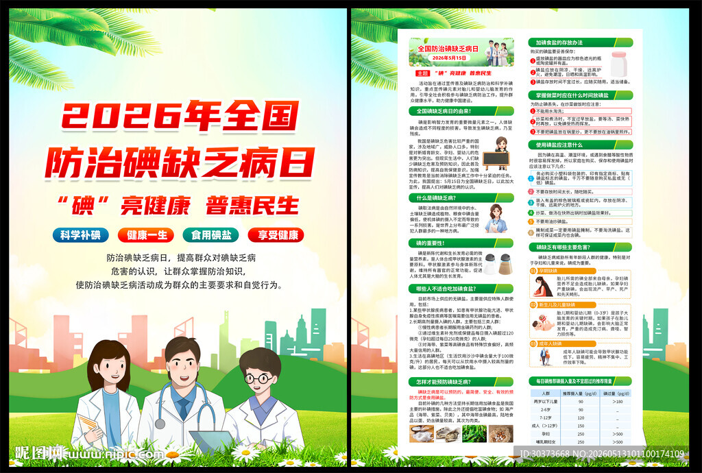 2026年防治碘缺乏病日DM单
