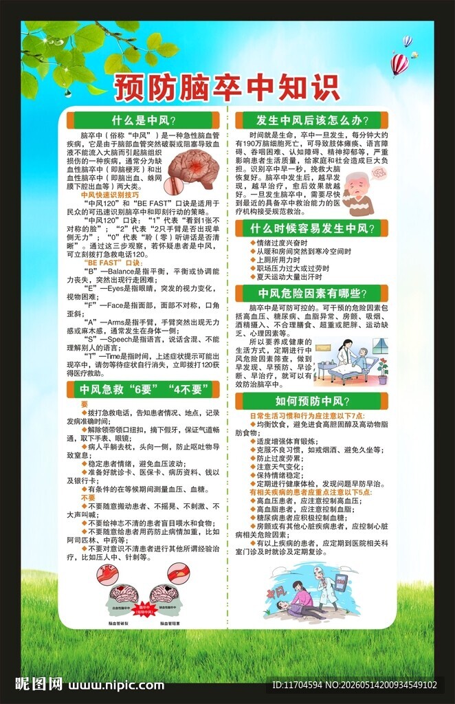 世界预防中风日海报