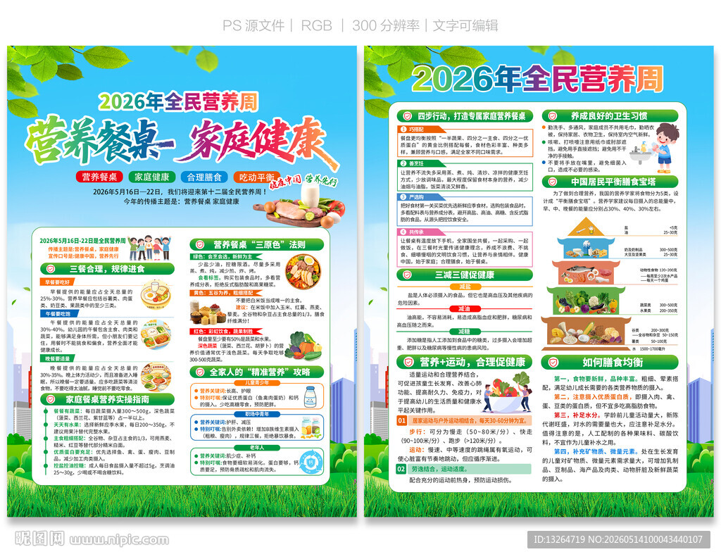 2026年全民营养周宣传单