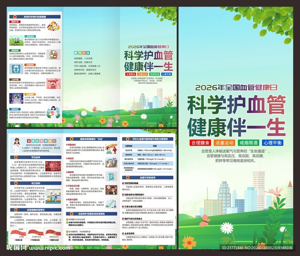 全国血管健康日三折页