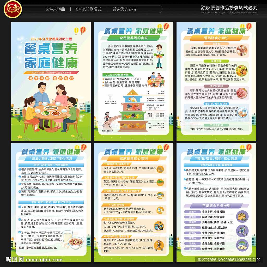 全民营养周展板