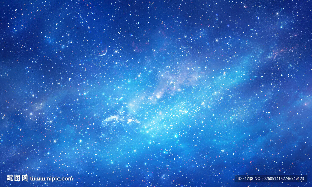 梦幻蓝色星空背景