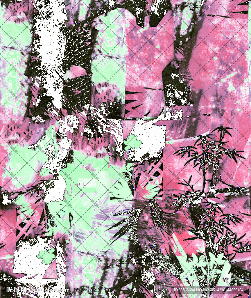 抽象多彩花卉图案纹理