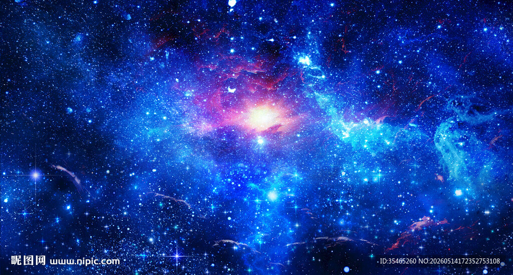 蓝色璀璨星空图