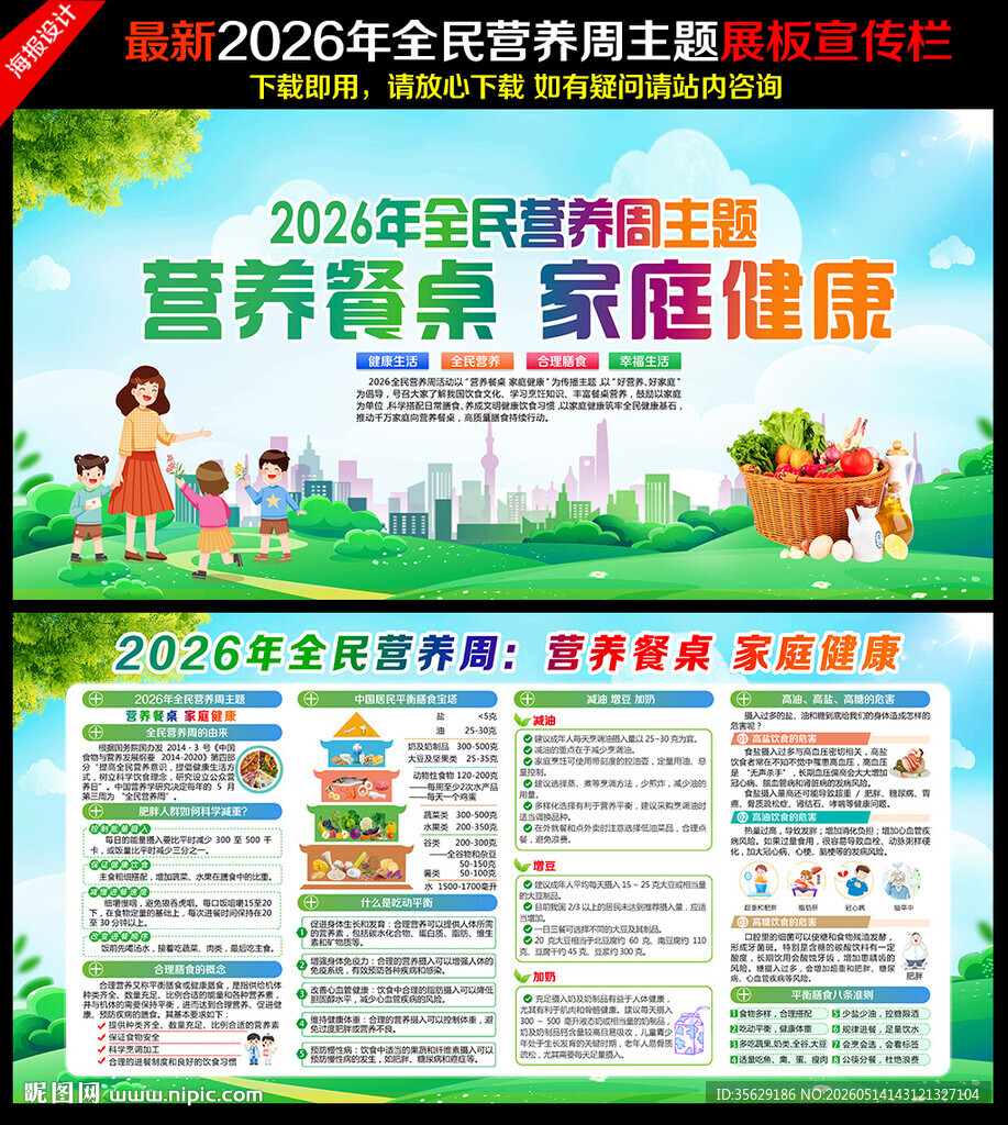 全民营养周宣传栏