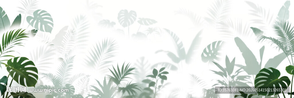 雾气磨砂膜效果绿植贴图