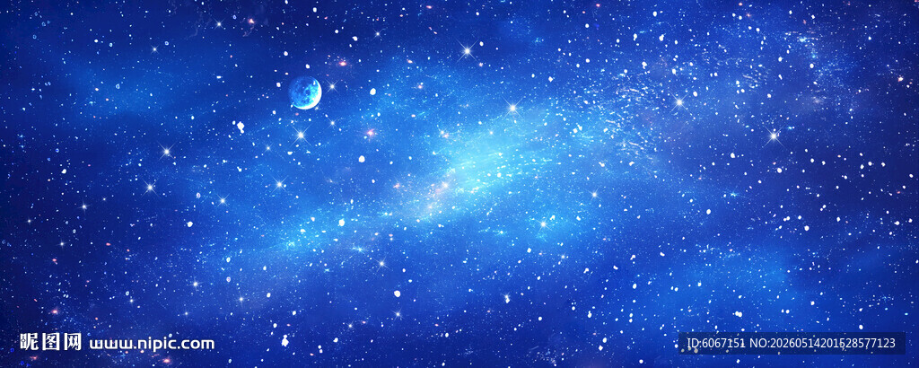 蓝色星空背景图