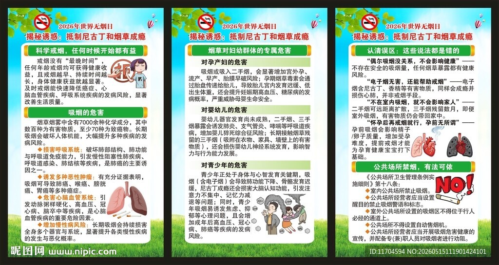 世界无烟日展板