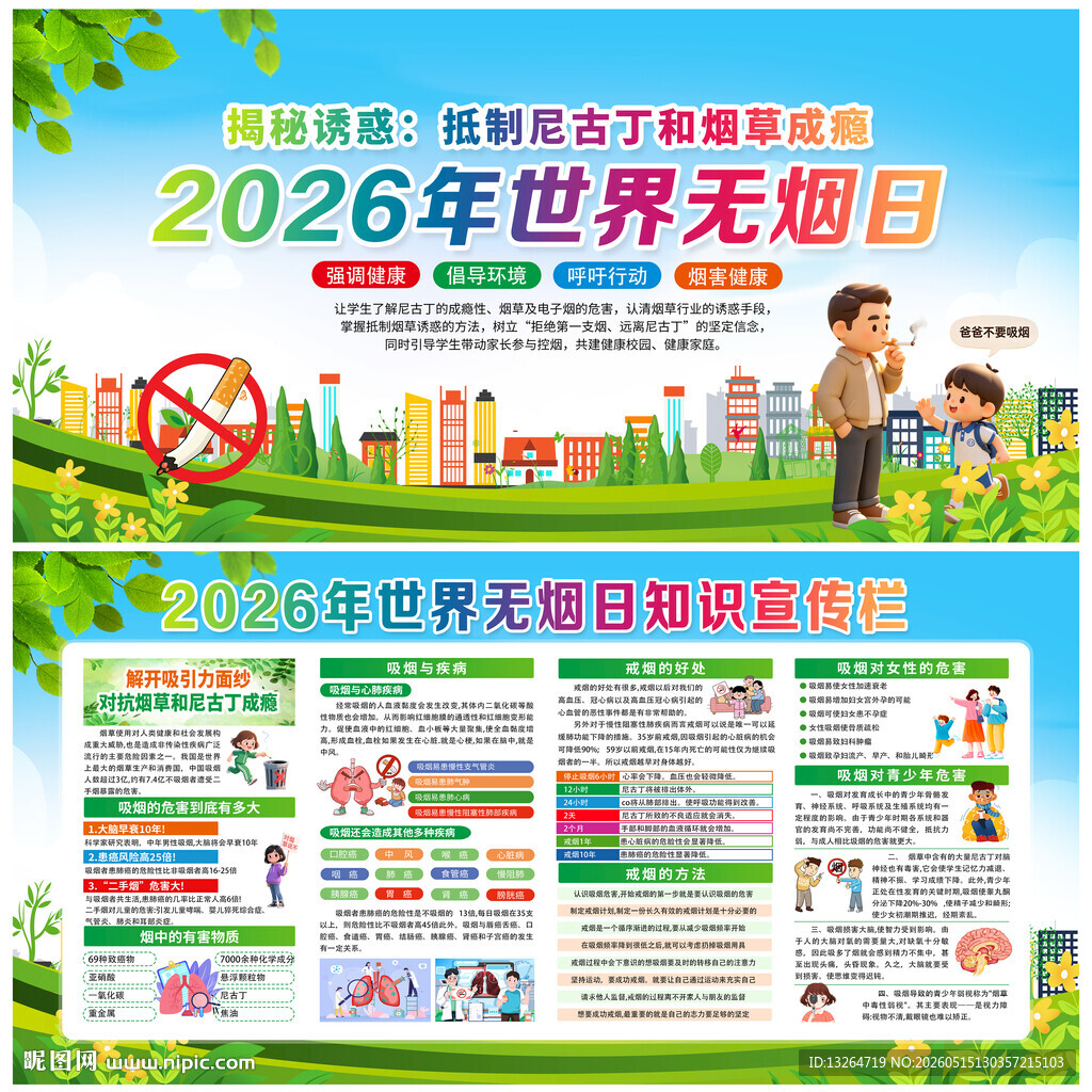 2026世界无烟日展板