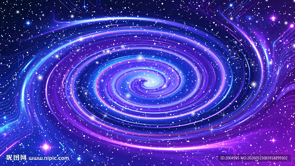 梦幻紫色星空漩涡