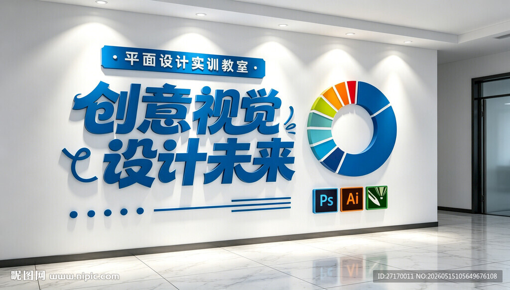 创意视觉设计公司墙面展示