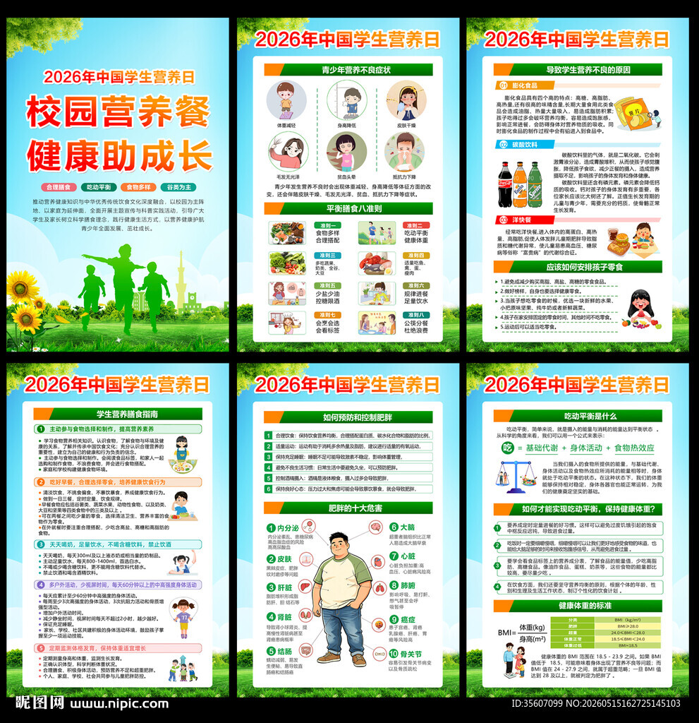 2026年中国学生营养日展板