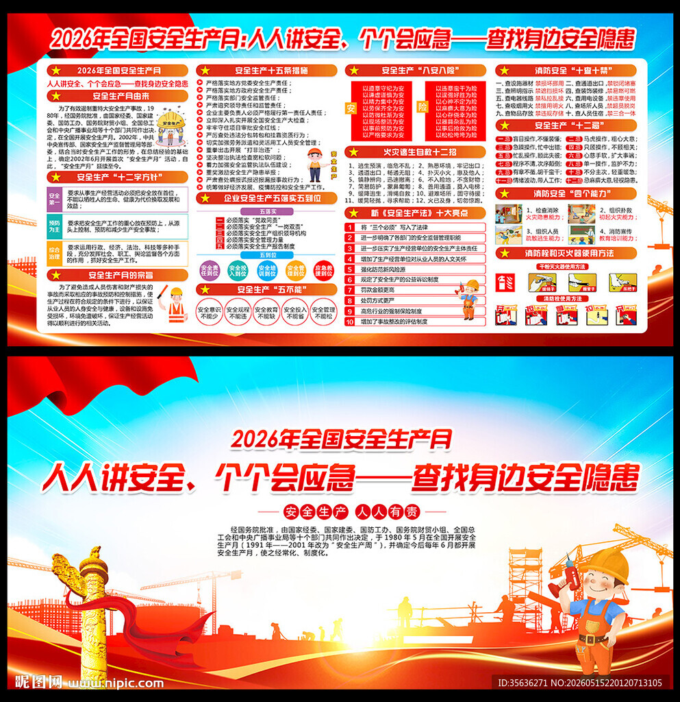 2026安全月展板
