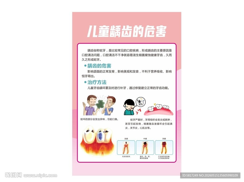儿童龋齿的危害